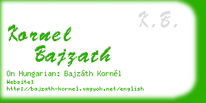 kornel bajzath business card