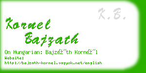 kornel bajzath business card